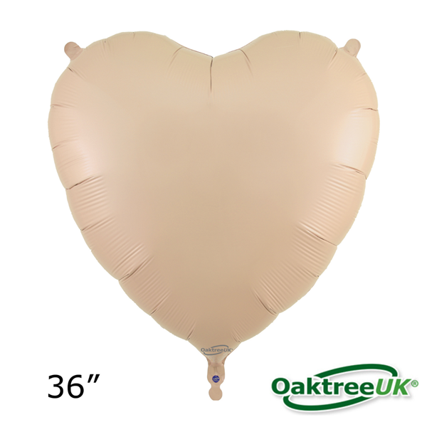 NEW Oaktree Nude 36" Heart Foil Balloon