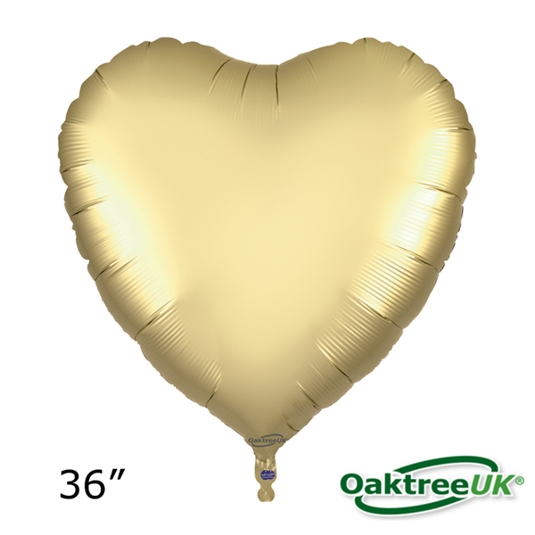 NEW Oaktree Pure Gold 36" Heart Foil Balloon