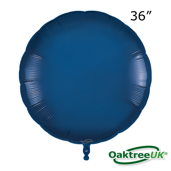 NEW Oaktree Navy Blue 36" Round Foil Balloon