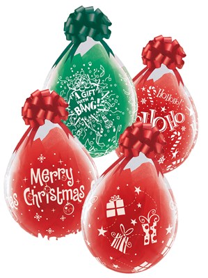 Merry Christmas Clear 18" Stuffing Latex Balloons 25pk