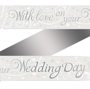 With Love on Your Wedding Day Foil Banner