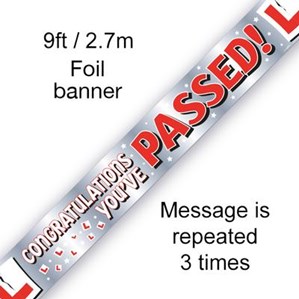 Congratulations You’ve Passed 9ft Foil Banner