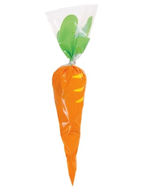Easter Carrot Cone Cello Bags 20pk