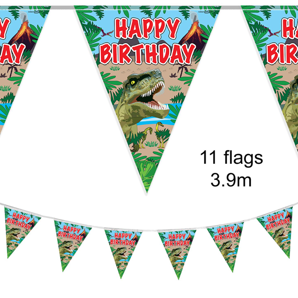 Jurassic Dinosaur Happy Birthday Bunting 3.9m
