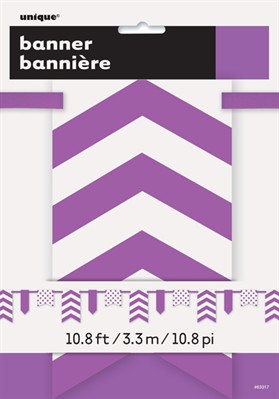 Purple Dots & Stripes Flag Banner