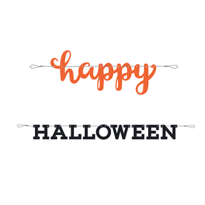 Happy Halloween Letter Banner 2pce