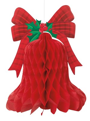 Christmas Bell Hanging Honeycomb Decoration