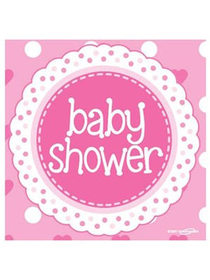 Baby Shower Pink Napkin 16pk