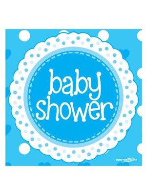 Baby Shower Blue Napkin 16pk