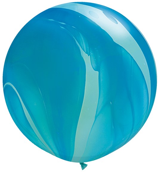 Blue 30" (2.5ft) SuperAgate Latex Balloons 2pk
