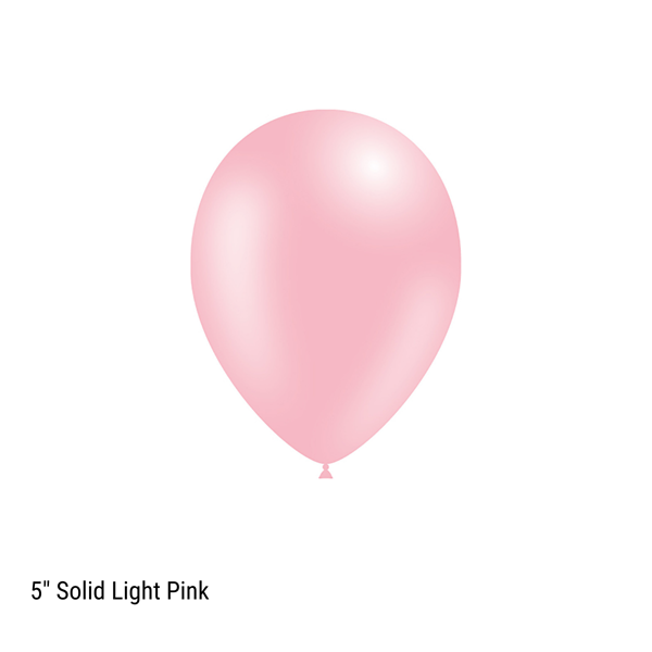 Decotex Pro 5" Fashion Solid Light Pink Latex Balloons 100pk