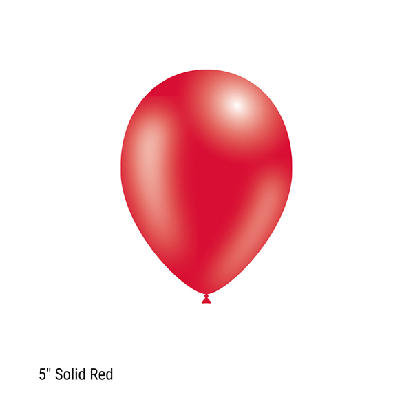 Decotex Pro 5" Fashion Solid Red Latex Balloons 100pk