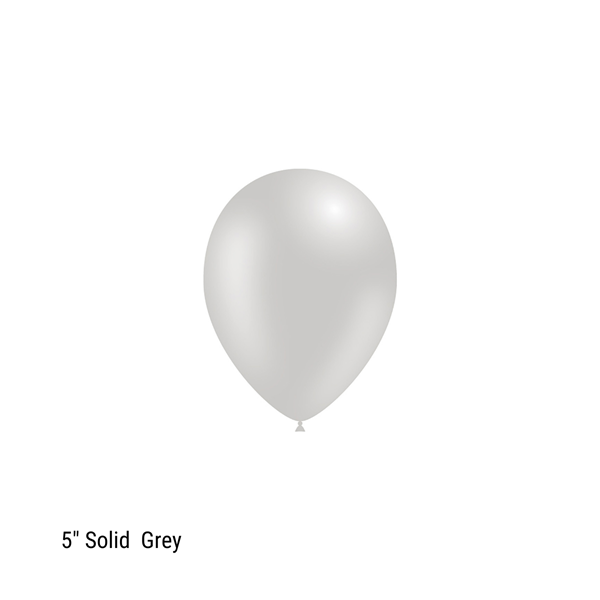 Decotex Pro 5" Fashion Solid Grey Latex Balloons 100pk