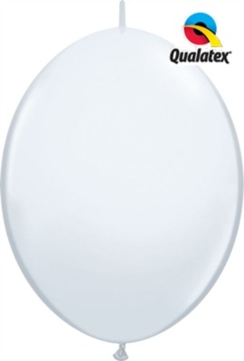 Qualatex 12" White Quick Link Latex Balloons 50pk