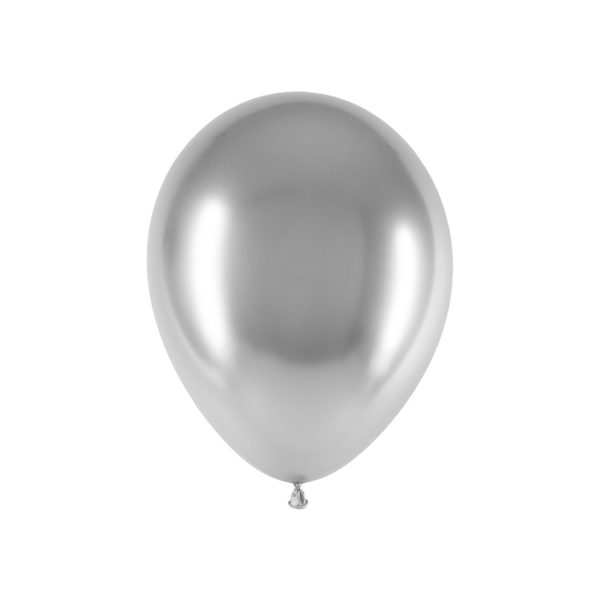 Decotex Chromium Silver 11" Latex Balloons 25pk