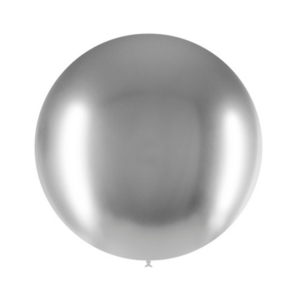 Decotex Pro Chromium Silver 24" Latex Balloons 3pk