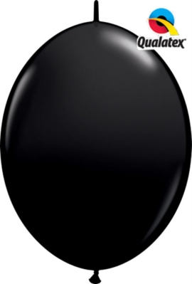 Qualatex 12" Onyx Black Quick Link Latex Balloons 50pk