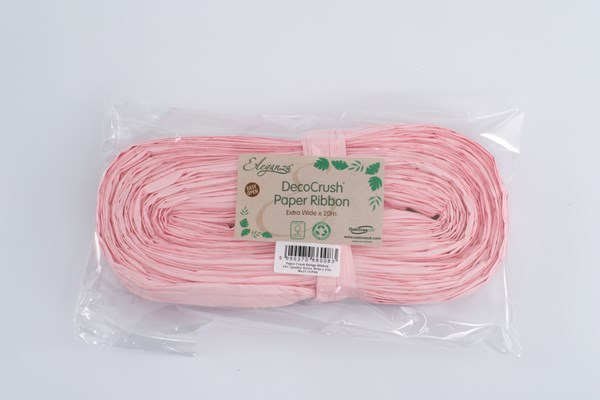 DecoCrush Light Pink Paper Ribbon 20m