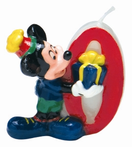 Mickey Mouse Number 0 Candle