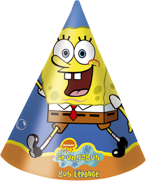 6 SpongeBob Party Hats