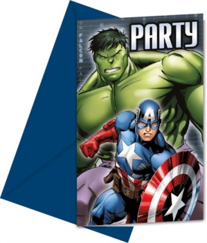 Avengers Party Invitations 6pk