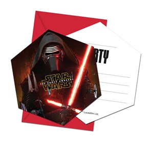 Star Wars The Force Awakens Invitations & Envelopes 6pk