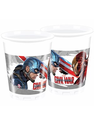 Captain America Civil War Plastic Cups 8pk
