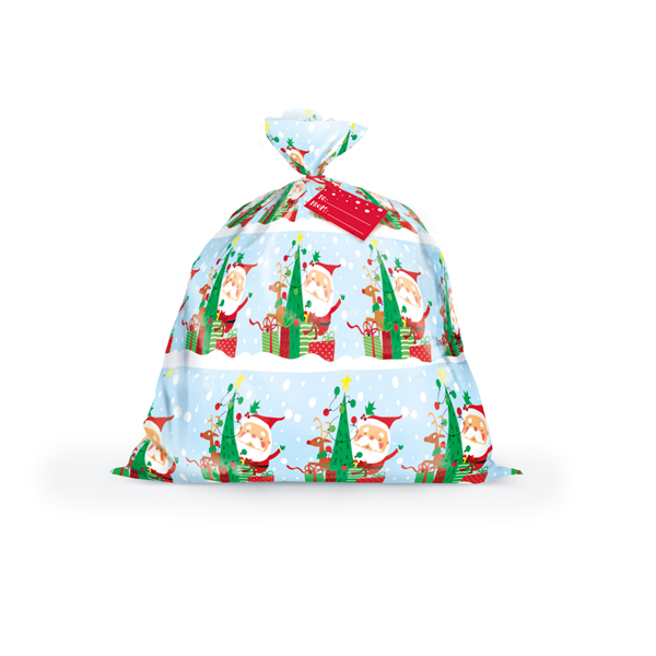 Christmas Santa Jumbo Plastic Gift Bag / Sack