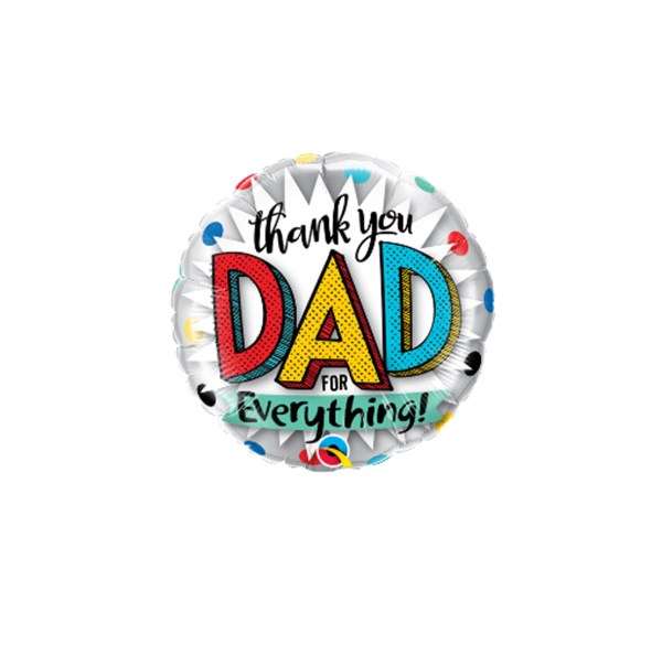 Thank You Dad For Everything 9" Foil Balloon
