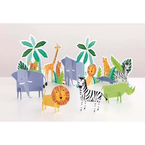 Safari Animal Table Decorationg Kit 5pk