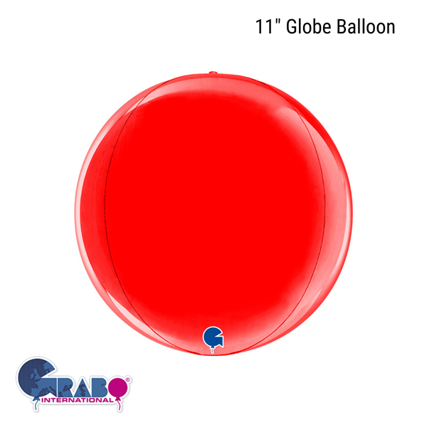Red 11" Globe Foil Balloon