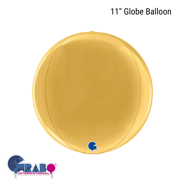 Gold 11" Globe Foil Balloon