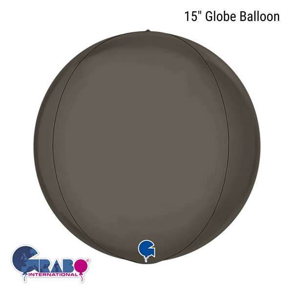 Platinum Grey 15" Globe Foil Balloon