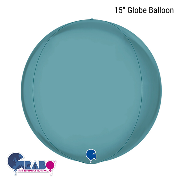 Platinum Tenerife Sea 15" Globe Foil Balloon