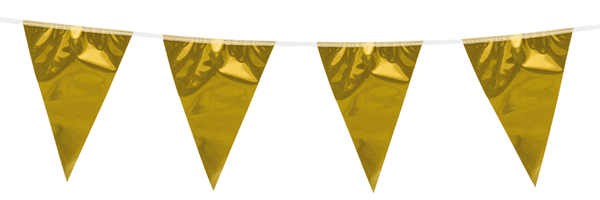 Mini Gold Flag Banner Bunting 3M