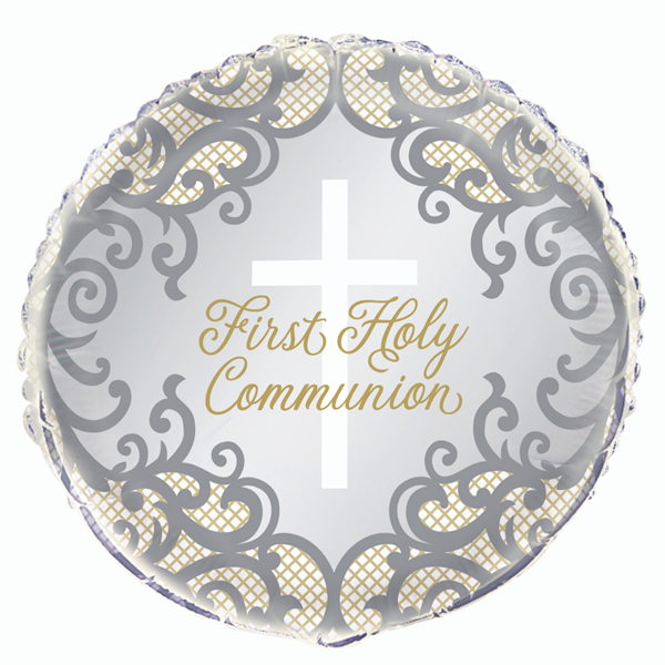 Gold & Silver First Holy Communion 18" Foil Balloon