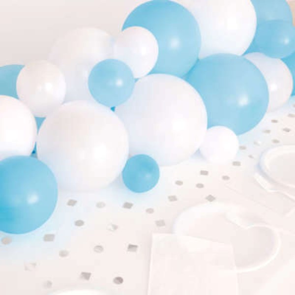 Blue & White Balloon Centrepiece Kit