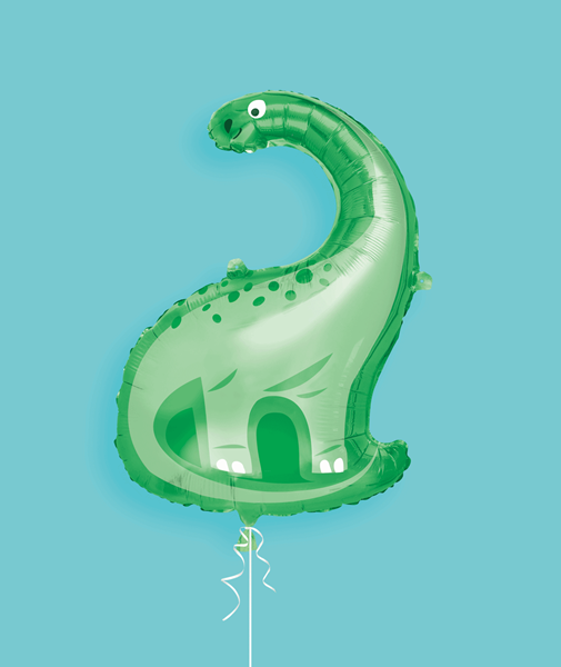 Giant Green Dinosaur 33" Foil Balloon