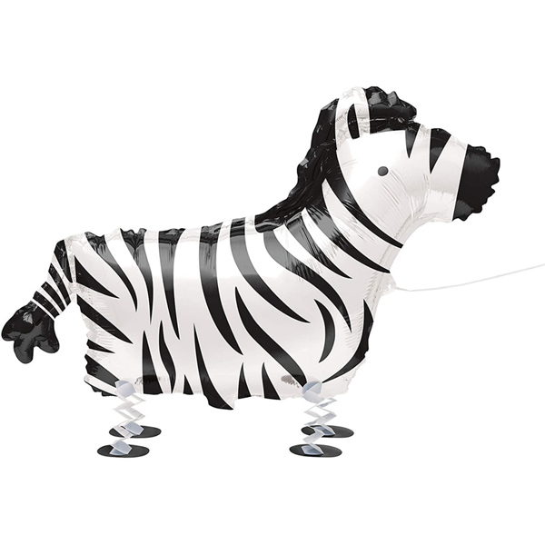Zebra Walking Pet 30" Foil Balloon