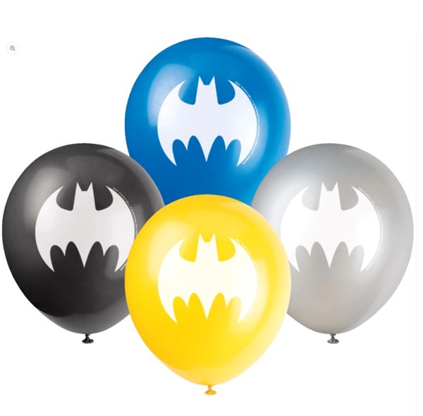 Batman Emblem 12" Latex Balloons 8pk