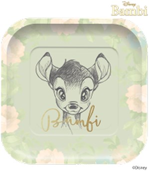 Bambi Deluxe Square 25cm Paper Plates 4pk