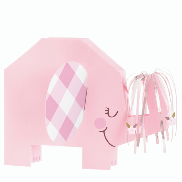 Pink Baby Elephant Folded Centrepiece Decoration