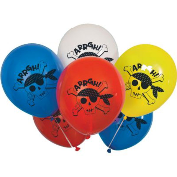 Ahoy Pirate 12" Latex Balloons 8pk