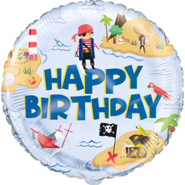 Ahoy Pirate Birthday 18" Foil Balloon