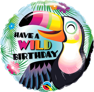 Toucan Wild Birthday 18" Foil Balloon