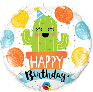 Happy Birthday Cactus 18" Foil Balloon