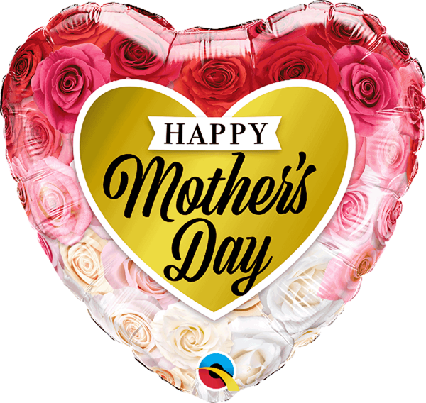 Mother's Day Roses Gold Heart 18" Foil Balloon