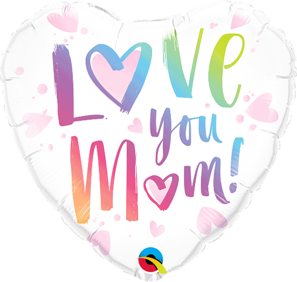 Love You Mum 18" Foil Heart Balloon