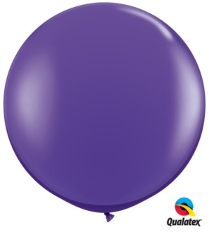 Qualatex 3ft Purple Violet Round Latex Balloons 2pk