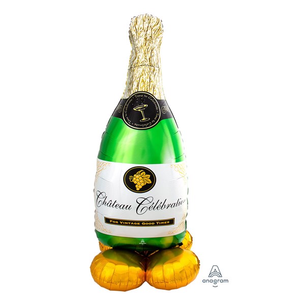 AirLoonz Bubbly Champagne Bottle 55" Foil Balloon